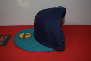 MILB New Era Kinston Indians Teal Fitted 59Fifty