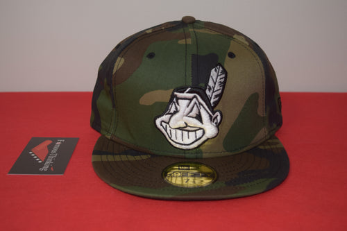 MLB New Era Cleveland Indians Chief Wahoo Camo Fitted 59Fifty