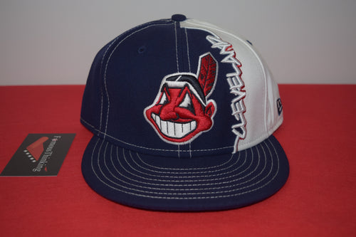 MLB New Era Cleveland Indians Wahoo Script Fitted 59Fifty VINTAGE