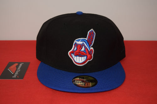 MLB New Era Cleveland Indians Chief Wahoo Blue Lid Fitted 59Fifty