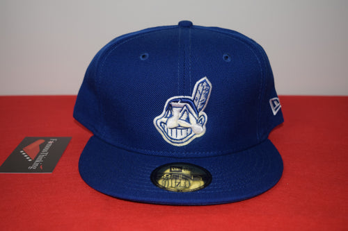 MLB New Era Cleveland Indians Chief Wahoo Blue Fitted 59Fifty
