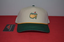 Load image into Gallery viewer, Masters Logo Beige Yellow Rope Snapback Hat by American Needle
