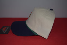 Load image into Gallery viewer, Masters Logo Beige Navy Visor Rope Snapback Hat By American Needle