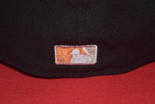 Load image into Gallery viewer, MLB New Era Cleveland Indians Chief Wahoo Black Orange Feather Fitted 59Fifty