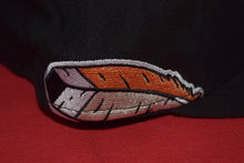 Load image into Gallery viewer, MLB New Era Cleveland Indians Chief Wahoo Black Orange Feather Fitted 59Fifty