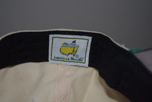 Load image into Gallery viewer, Masters Logo Beige Navy Visor Rope Snapback Hat By American Needle