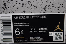 Load image into Gallery viewer, Air Jordan 4 Metallic Green GS