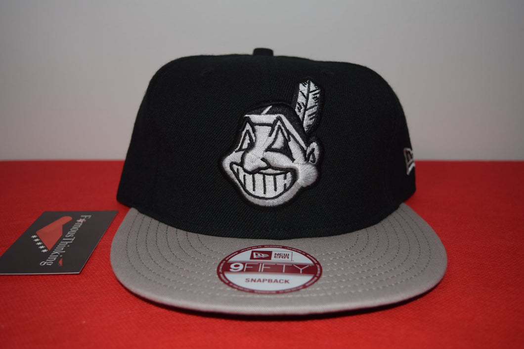 MLB New Era Cleveland Indians Grey Wahoo Snapback 9Fifty