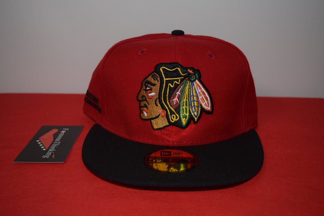 NHL New Era Chicago Blackhawks Red Black Fitted 59Fifty