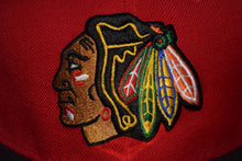 Load image into Gallery viewer, NHL New Era Chicago Blackhawks Red Black Fitted 59Fifty