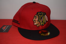 Load image into Gallery viewer, NHL New Era Chicago Blackhawks Red Black Fitted 59Fifty