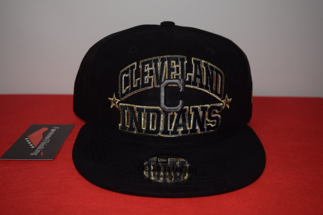 MLB New Era Cleveland Indians Suede Snapback 9Fifty