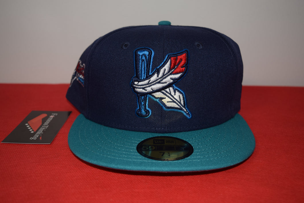 MILB New Era Kinston Indians Teal Fitted 59Fifty