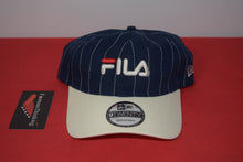 Load image into Gallery viewer, FILA X New Era Navy Pinstripe Strapback 9Twenty