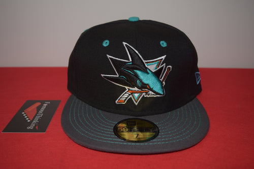 NHL New Era San Jose Sharks Teal Stitch Fitted 59Fifty