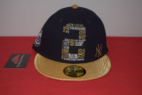 MLB New Era New York Yankees Derek Jeter Hall of Fame Gold Foil Fitted 59Fifty