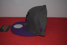 Load image into Gallery viewer, MLB New Era Cleveland Indians Chief Wahoo Purple Charcoal Snapback 9Fifty