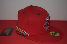 Load image into Gallery viewer, MLB New Era Cleveland Indians Chief Wahoo Red Feather Fitted 59Fifty