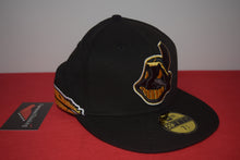 Load image into Gallery viewer, MLB New Era Cleveland Indians Chief Wahoo Golden Wahoo Multi UV Feather Fitted 59Fifty