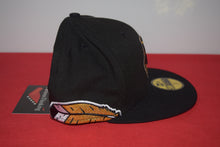 Load image into Gallery viewer, MLB New Era Cleveland Indians Chief Wahoo Golden Wahoo Multi UV Feather Fitted 59Fifty