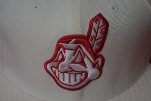 MLB New Era Cleveland Indians Chief Wahoo White Snapback 9Fifty