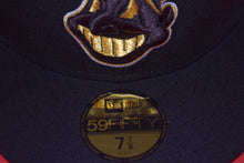 Load image into Gallery viewer, MLB New Era Cleveland Indians Chief Wahoo Golden Wahoo Multi UV Feather Fitted 59Fifty