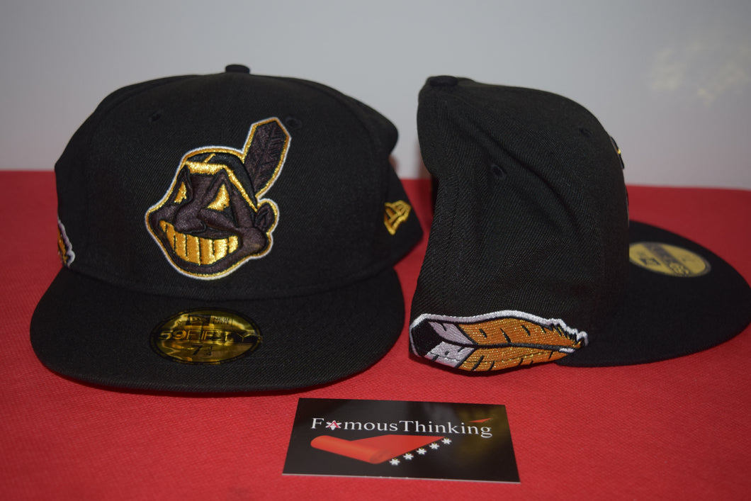 MLB New Era Cleveland Indians Chief Wahoo Golden Wahoo Multi UV Feather Fitted 59Fifty