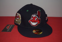 Load image into Gallery viewer, MLB New Era Cleveland Indians Chief Wahoo 1954 All Star Game Pink Outline Fitted 59Fifty