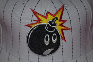 The Hundreds X New Era White Pinstriped Adam Bomb Fitted 59Fifty