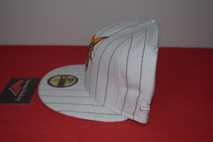 The Hundreds X New Era White Pinstriped Adam Bomb Fitted 59Fifty