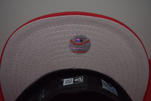 Load image into Gallery viewer, MLB New Era Cleveland Indians Chief Wahoo Golden Wahoo Black Red Feather Fitted 59Fifty