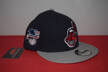 Load image into Gallery viewer, MLB New Era Cleveland Indians Chief Wahoo AL Patch Snapback 9Fifty