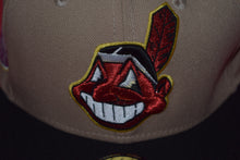 Load image into Gallery viewer, MLB New Era Cleveland Indians Chief Wahoo Black Visor Beige 1981 All Star Fitted 59Fifty