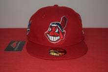 Load image into Gallery viewer, MLB New Era Cleveland Indians Chief Wahoo 95 World Series 2 Patch Fitted 59Fifty