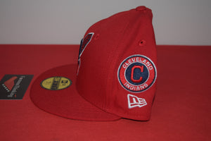 MLB New Era Cleveland Indians Chief Wahoo 95 World Series 2 Patch Fitted 59Fifty