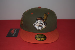 MLB New Era Cleveland Indians Chief Wahoo A.L Champions Fitted 59Fifty