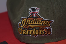 Load image into Gallery viewer, MLB New Era Cleveland Indians Chief Wahoo A.L Champions Fitted 59Fifty