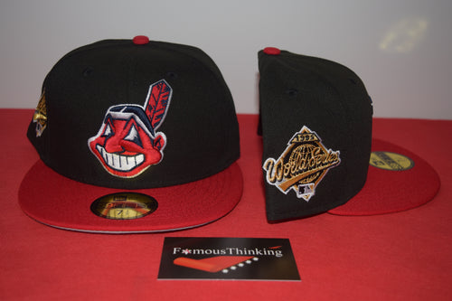 MLB New Era Cleveland Indians Chief Wahoo 95 World Series BR Fitted 59Fifty