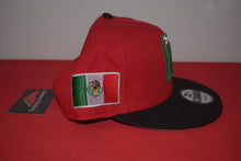 Load image into Gallery viewer, New Era Mexico Red Dome Black Visor Snapback 9Fifty