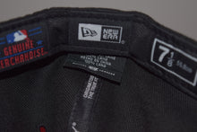 Load image into Gallery viewer, MLB New Era Cleveland Indians Chief Wahoo Black Silver Shadow Fitted 59Fifty