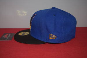 MLB New Era Cleveland Indians Chief Wahoo Blue Black Fitted 59Fifty