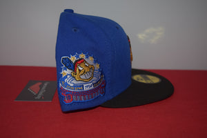 MLB New Era Cleveland Indians Chief Wahoo Blue Black Fitted 59Fifty