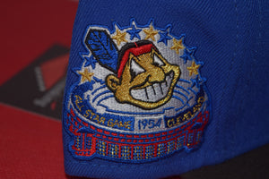 MLB New Era Cleveland Indians Chief Wahoo Blue Black Fitted 59Fifty