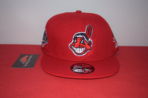 MLB New Era Cleveland Indians Double Patch Snapback 9Fifty