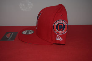 MLB New Era Cleveland Indians Double Patch Snapback 9Fifty