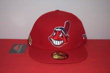 Load image into Gallery viewer, MLB New Era Cleveland Indians Chief Wahoo Red Feather Alternate Version Fitted 59Fifty