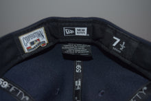 Load image into Gallery viewer, MLB New Era Cleveland Indians Chief Wahoo Navy Feather Fitted 59Fifty