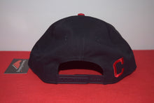 Load image into Gallery viewer, MLB New Era Cleveland Indians Chief Wahoo Script Snapback 9Fifty VINTAGE