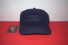 Load image into Gallery viewer, Masters Berckmans Box Logo Navy Snapback Hat By American needle