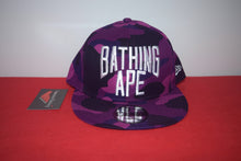 Load image into Gallery viewer, Bape X New Era Purple Camo Snapback 9Fifty